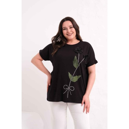 SİYAH BLUZ VİSKON KUMAŞ 185876