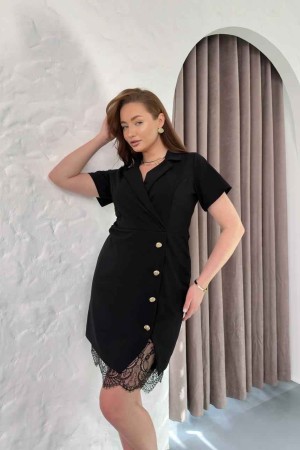 SİYAH ELBİSE KREP KUMAŞ 185519