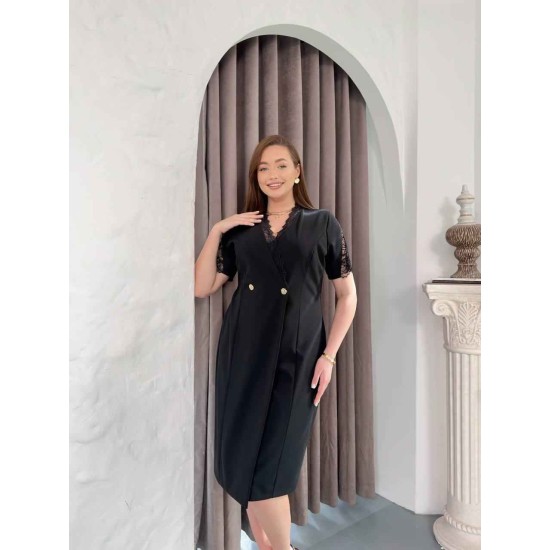 SİYAH ELBİSE KREP KUMAŞ 185520