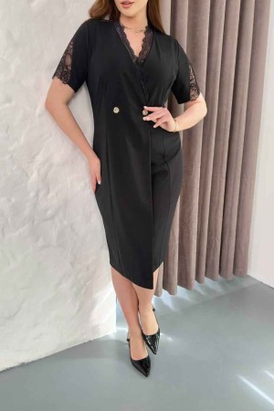 SİYAH ELBİSE KREP KUMAŞ 185520