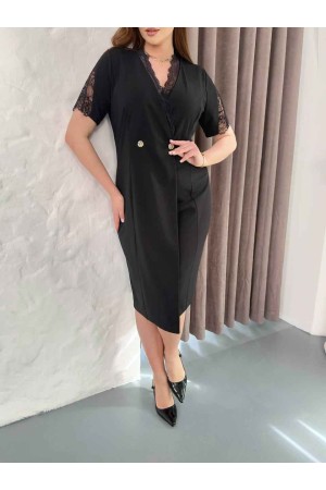 SİYAH ELBİSE KREP KUMAŞ 185520