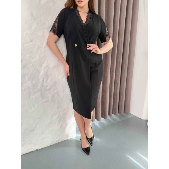 SİYAH ELBİSE KREP KUMAŞ 185520