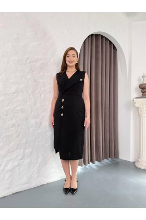 SİYAH ELBİSE SCUBA KUMAŞ 185525