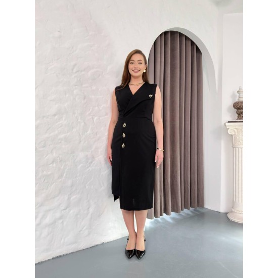 SİYAH ELBİSE SCUBA KUMAŞ 185525