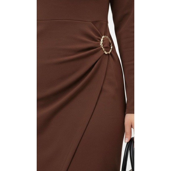 KAHVE ELBİSE TOKALI 185774