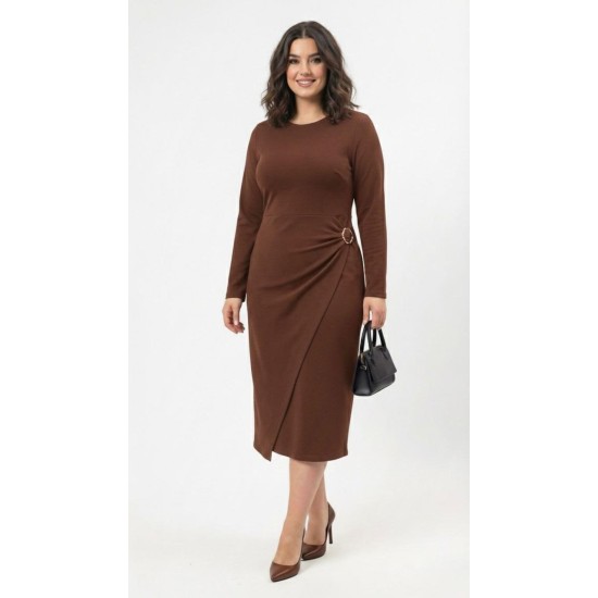 KAHVE ELBİSE TOKALI 185774