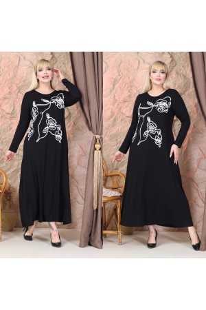 SİYAH ELBİSE VİSKON KUMAŞ 185512