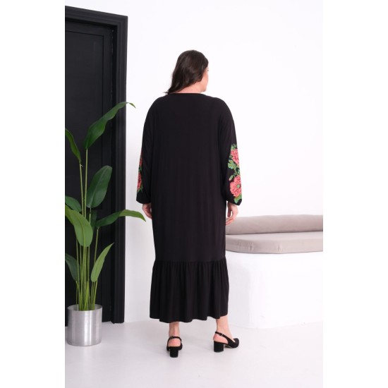 SİYAH ELBİSE VİSKON KUMAŞ 185786