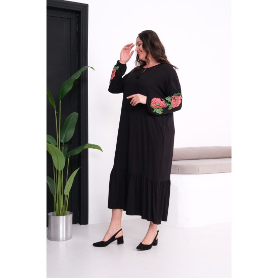 SİYAH ELBİSE VİSKON KUMAŞ 185786