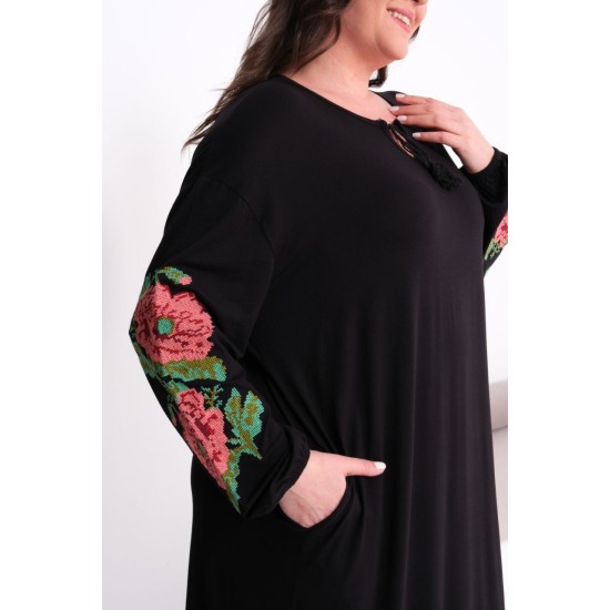 SİYAH ELBİSE VİSKON KUMAŞ 185786