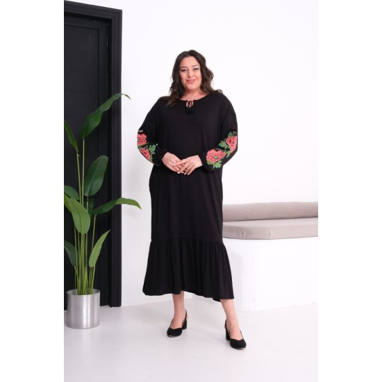 SİYAH ELBİSE VİSKON KUMAŞ 185786