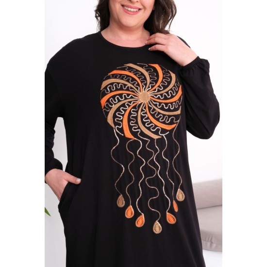 SİYAH ELBİSE VİSKON KUMAŞ 185787