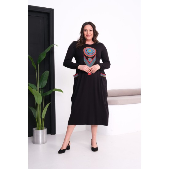 SİYAH ELBİSE VİSKON KUMAŞ 185788