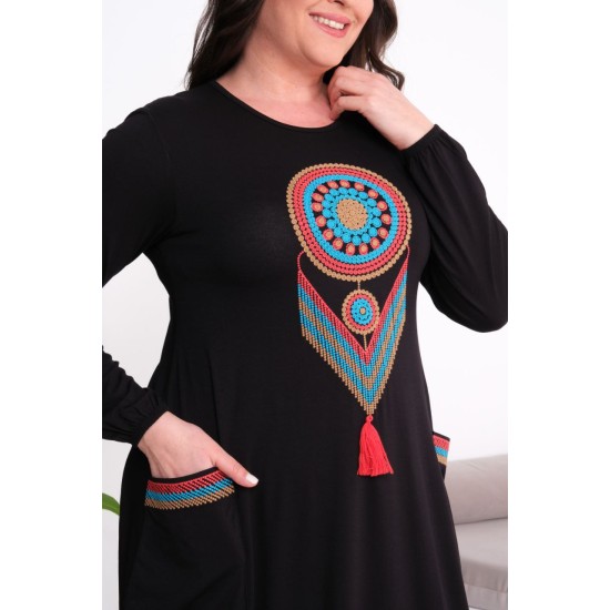 SİYAH ELBİSE VİSKON KUMAŞ 185788