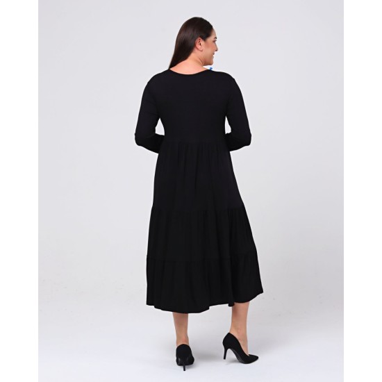 SİYAH ELBİSE VİSKON KUMAŞ 185792