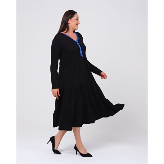 SİYAH ELBİSE VİSKON KUMAŞ 185792