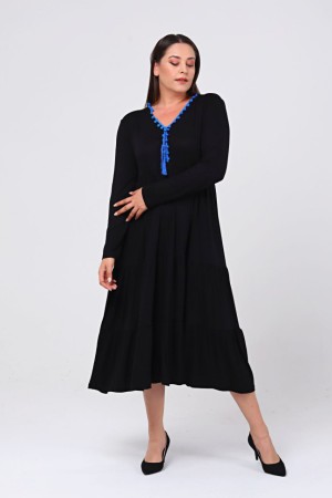 SİYAH ELBİSE VİSKON KUMAŞ 185792