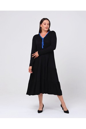 SİYAH ELBİSE VİSKON KUMAŞ 185792