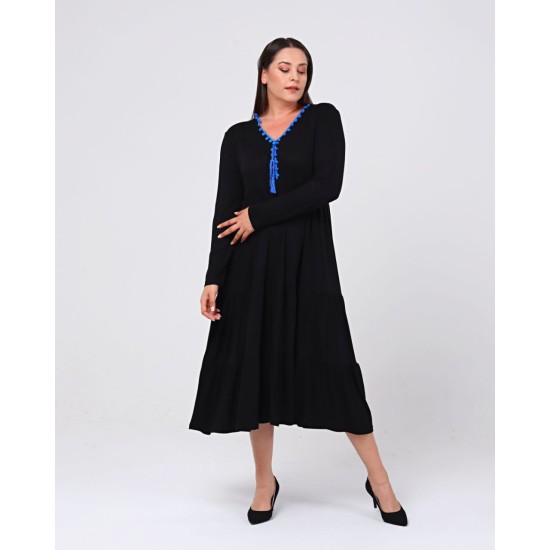 SİYAH ELBİSE VİSKON KUMAŞ 185792