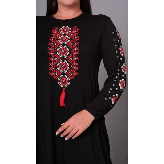 SİYAH ELBİSE VİSKON KUMAŞ 185795