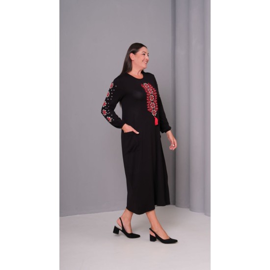 SİYAH ELBİSE VİSKON KUMAŞ 185795