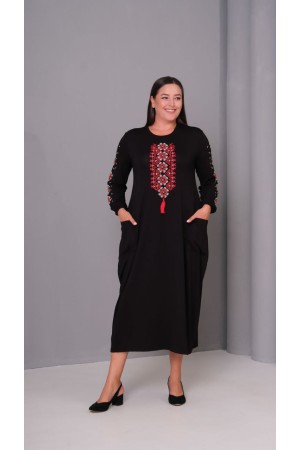 SİYAH ELBİSE VİSKON KUMAŞ 185796