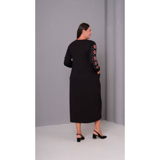 SİYAH ELBİSE VİSKON KUMAŞ 185795