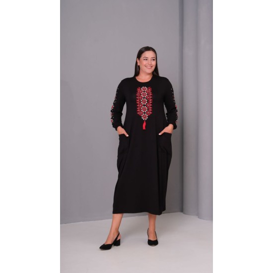 SİYAH ELBİSE VİSKON KUMAŞ 185795