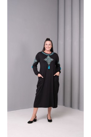 SİYAH ELBİSE VİSKON KUMAŞ 185797