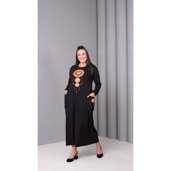 SİYAH ELBİSE VİSKON KUMAŞ 185798