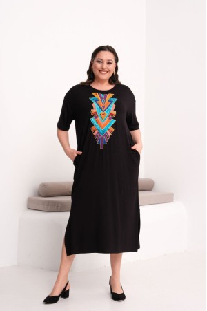 SİYAH ELBİSE VİSKON KUMAŞ 185804