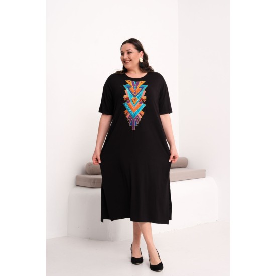 SİYAH ELBİSE VİSKON KUMAŞ 185804