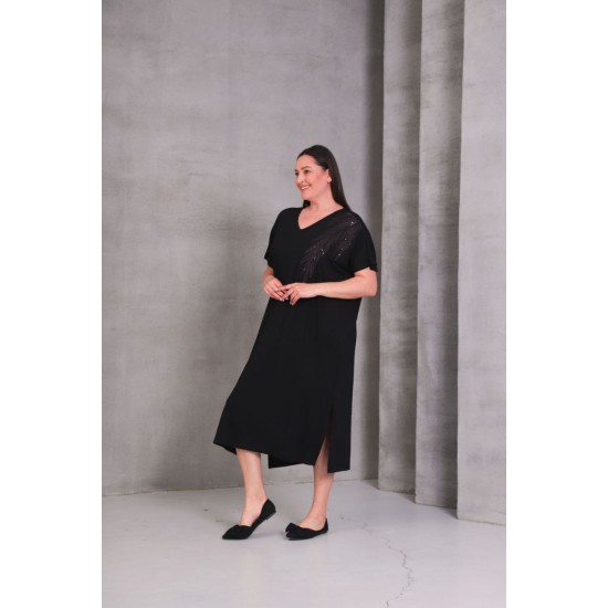 SİYAH ELBİSE VİSKON KUMAŞ 185813