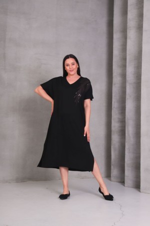 SİYAH ELBİSE VİSKON KUMAŞ 185813