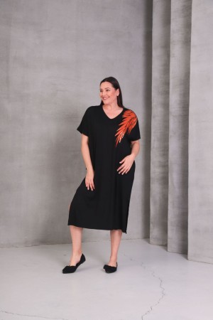 SİYAH ELBİSE VİSKON KUMAŞ 185812