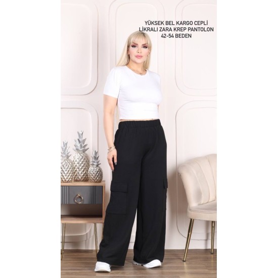 BLACK TROUSERS CREPE FABRIC 185560