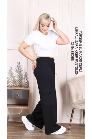 SİYAH PANTOLON KREP KUMAŞ 185560