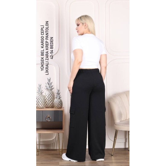 BLACK TROUSERS CREPE FABRIC 185560