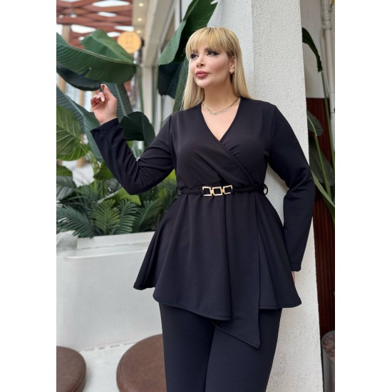 SİYAH TAKIM DOUBLE KREP KUMAŞ 185540