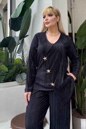 SİYAH TAKIM ÖRME PİLİSE KUMAŞ 185543