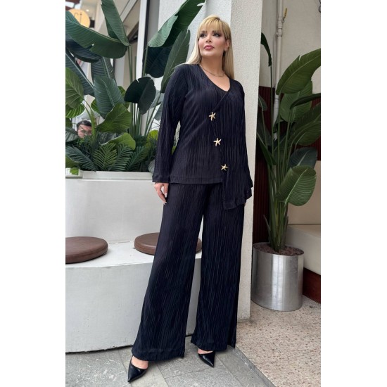 SİYAH TAKIM ÖRME PİLİSE KUMAŞ 185543