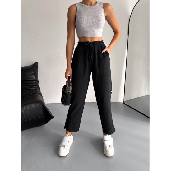 SİYAH KETEN PANTOLON 185887