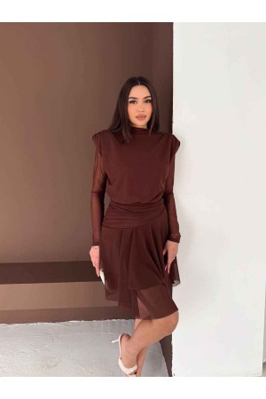 185271 KAHVE ELBİSE