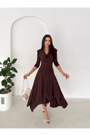 185276 KAHVE ELBİSE