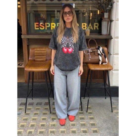 185324 ANTRASİT TSHIRT