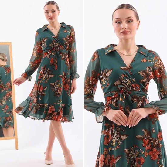 185364 DESENLİ ELBİSE