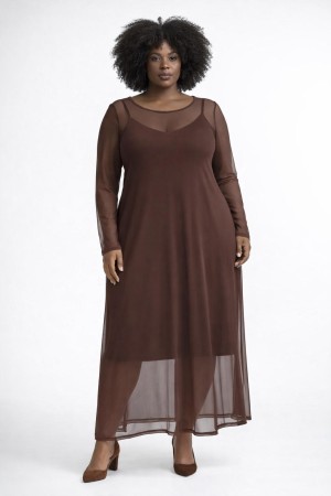 185367 KAHVE ELBİSE