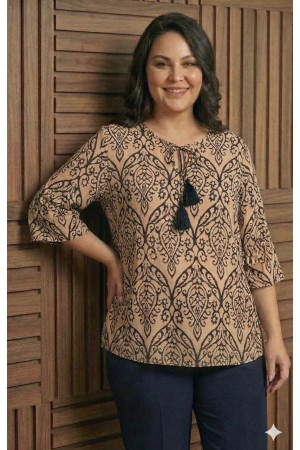 185385 DESENLİ BLUZ