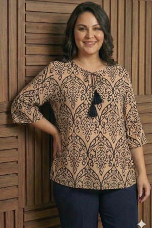 185385 DESENLİ BLUZ