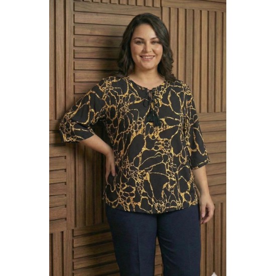 185386 DESENLİ BLUZ